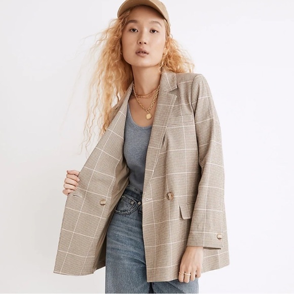 Madewell Dorset blazer in windowpane XXS - Picture 1 of 9